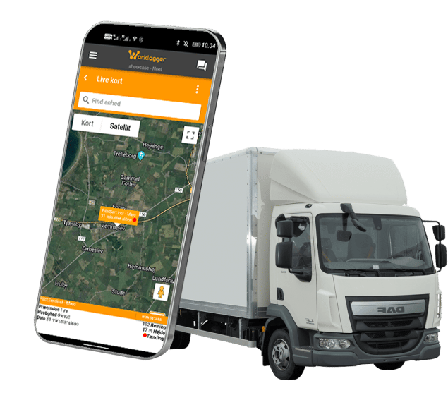 GPS Flådestyring app ved lastbil