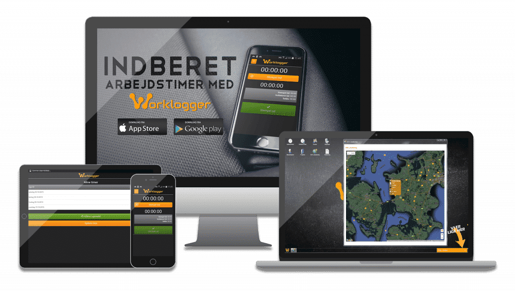 Worklogger vist på responsive enheder